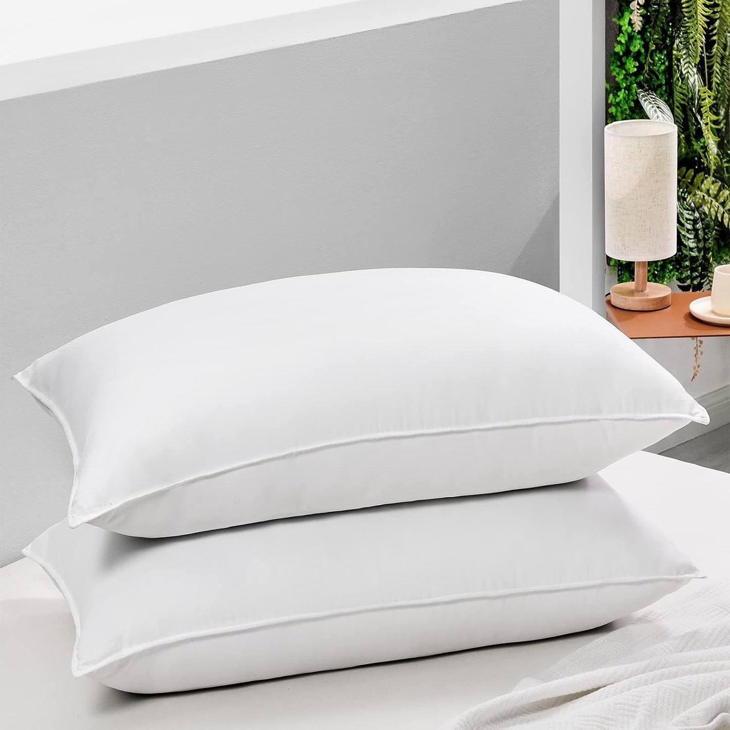 HARBOREST Schlafkissen, 2 Stück, luxuriöser Plüsch, alternatives Kissen, gut für Seiten- und Rückenschläfer, Hotel-Kollektion, Kissen, Standard-/Queen-Size-Größe, 50,8 x 66 cm, Naty Shop Standard-Kissen, Standardtitel