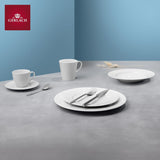 Gerlach 1760 Tafelservice - 18-teilig - Tischservice für 6 Personen - Tellerset - Modernes Porzellan, weiß
