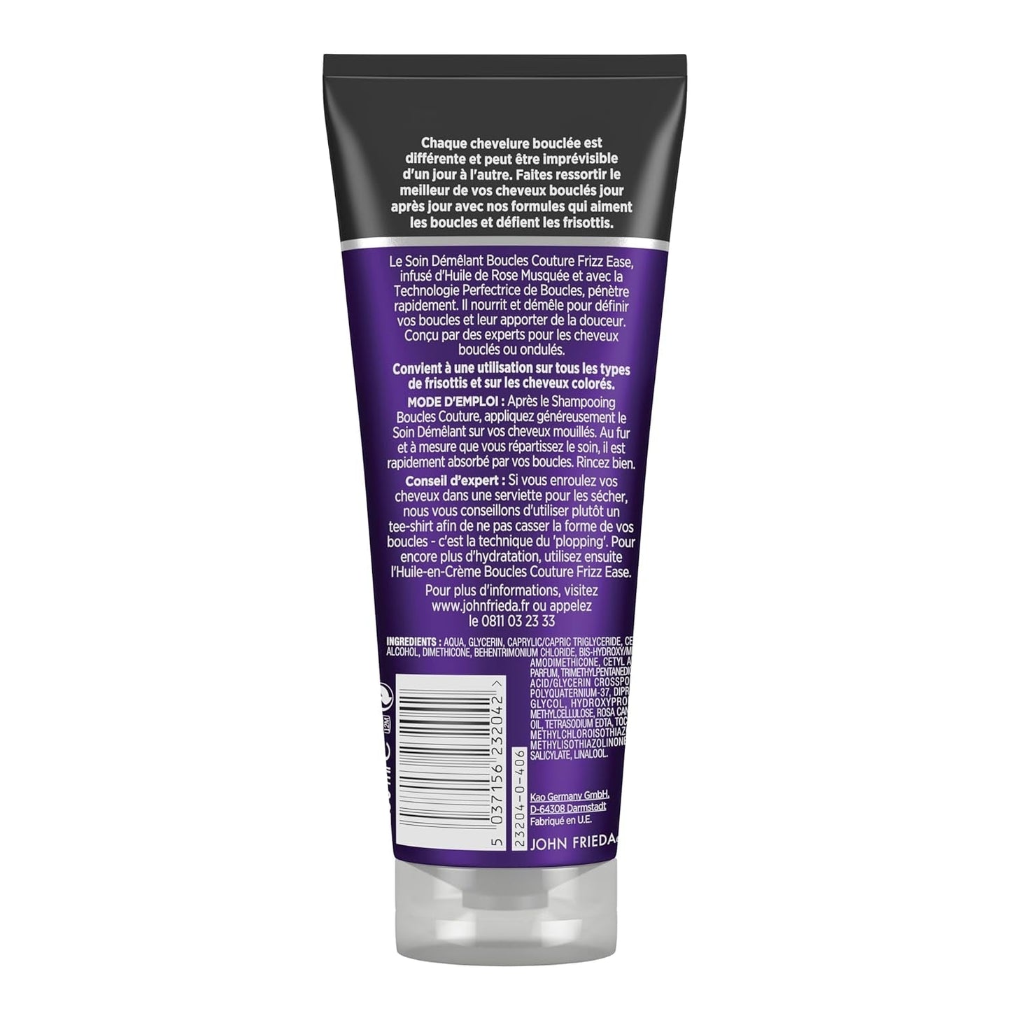 John Frieda Frizz Ease Haarspülung zum Entwirren der Haare, 250 ml Haarentwirrungsprodukte Naty Shop