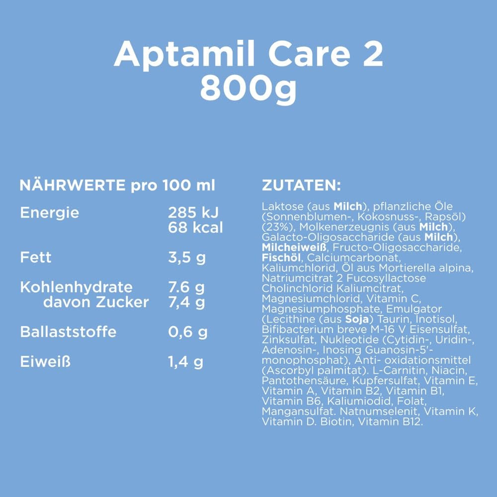 Aptamil Care 2 – Auch für Kaiserschnitt-Babys geeignet – 1 x 800 g