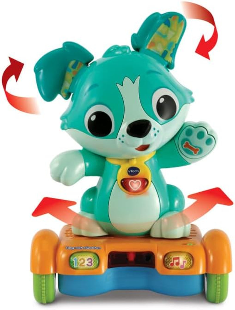 Vtech Baby Catch Me Puppy – Motorisierter Hoverboard-Welpe fördert die Bewegung – Mit beweglichen Ohren, Liedern, Geräuschen und Lerninhalten – Für Kinder im Alter von 12–36 Monaten. Bebe Toys Naty Shop