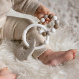 Nattou Beißring aus Silikon, Teddybär, BPA-frei, ca. 13 cm, Silikon, Tonfarben