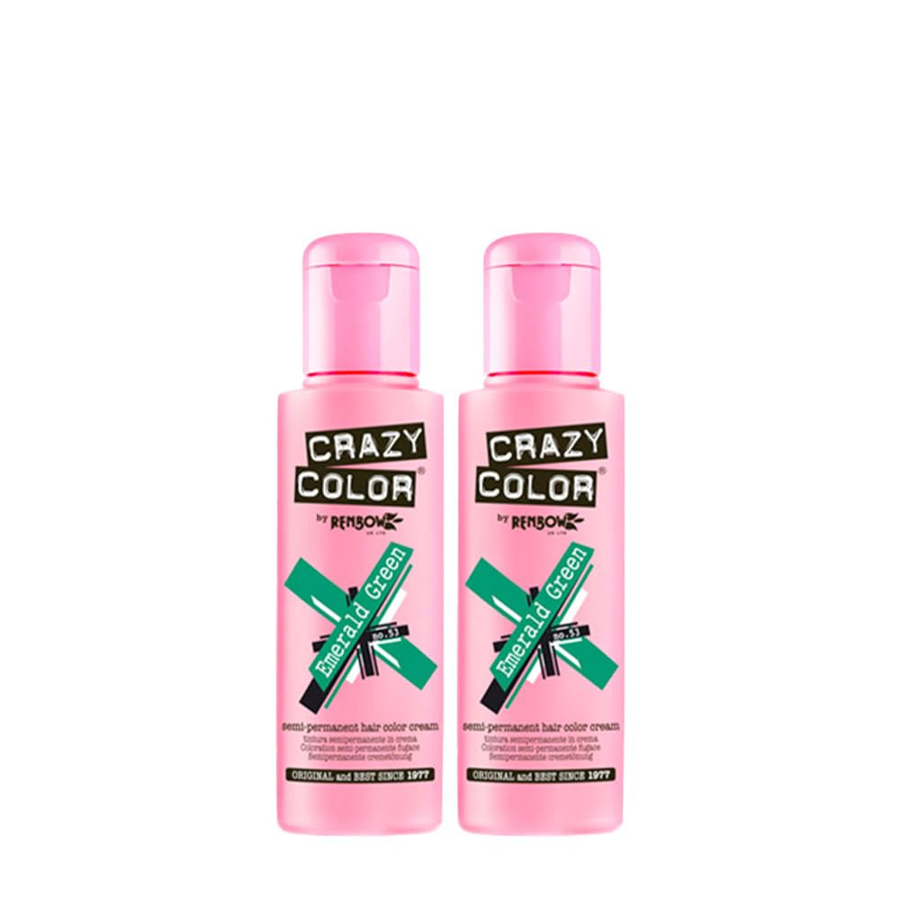 GO TOXIC UV semipermanente Haarfärbecreme, 100 ml (1 Packung) Naty Shop Grüne Haarfarbe 100 ml (2 Packung)