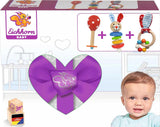 Eichhorn 100017045 - Baby-Starter-/Geschenkset mit Maraca, Spielzeug mit Sound und Spielzeug mit Hasenmuster, 3-teilig, ab 3 Monaten Toys Bebe Naty Shop