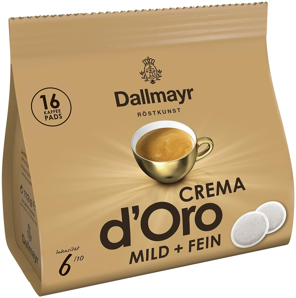 Crema d'Oro milde & feine Pads (16 Kaffee Pads)