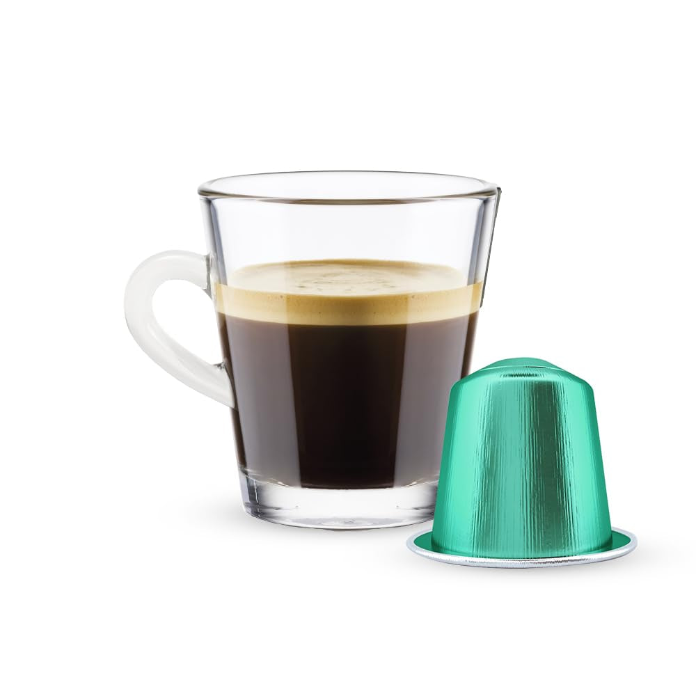 - Kaffee Nespresso®-kompatible Kapseln – entkoffeiniert – 10 Kapseln (Packung mit 5)