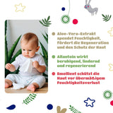 Șervețele umede Kindii Natural Balance pentru bebeluși – (1 x 60 buc.) Șervețele umede pentru bebeluși și copii – Protectoare, Aloe Vera, Parfum delicat – 60 buc.