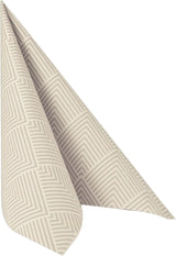 Papstar, 50 Servietten „ROYAL Collection“ 1/4-Falz 40 cm x 40 cm „Elegance“ braun, #86498 (2er Pack)