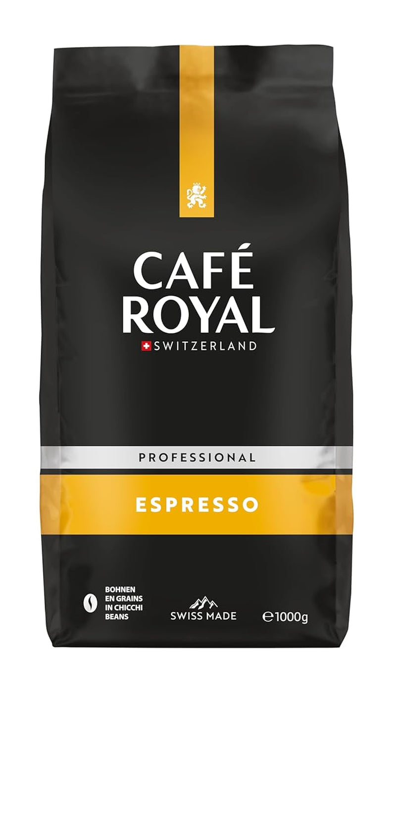 Café Royal Professional Line Espresso – Kaffeebohnen für automatische Espressomaschinen, intensiver Körper, intensive Röstung, Stärke 3/5, Rainforest Alliance, 1 kg