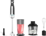 Cecotec Handmixer Powergear 1500 – Klingen aus Titanbeschichtung, 21 Geschwindigkeitsstufen, 1500 W, inklusive Glas mit Deckel. (Schwarz Und Edelstahl, XL) Kitchen Naty Shop 4 Zubehörteile