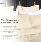 Night Lark Bettdecke ohne Bezug, 4,5 Tog, King Size, Tufted Dot Collection, Luxusbettwäsche, hypoallergen, maschinenwaschbar, warme Sandbettdecken und Steppdecken Naty Shop