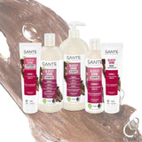 SANTE Naturkosmetik Glossy Shine Mask Bio-Birkenblattextrakt + 3x Proteinkomplex, silikonfreie und feuchtigkeitsspendende Haarmaske, vegane Haarpflege für mehr Glanz und Geschmeidigkeit, 150 ml Naty Shop Haarmaske