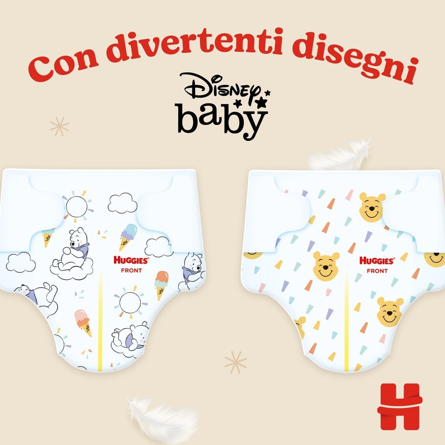 Huggies Extra Care Windeln, Größe 3 (6-10 kg), 2 Packungen mit 40 Windeln
