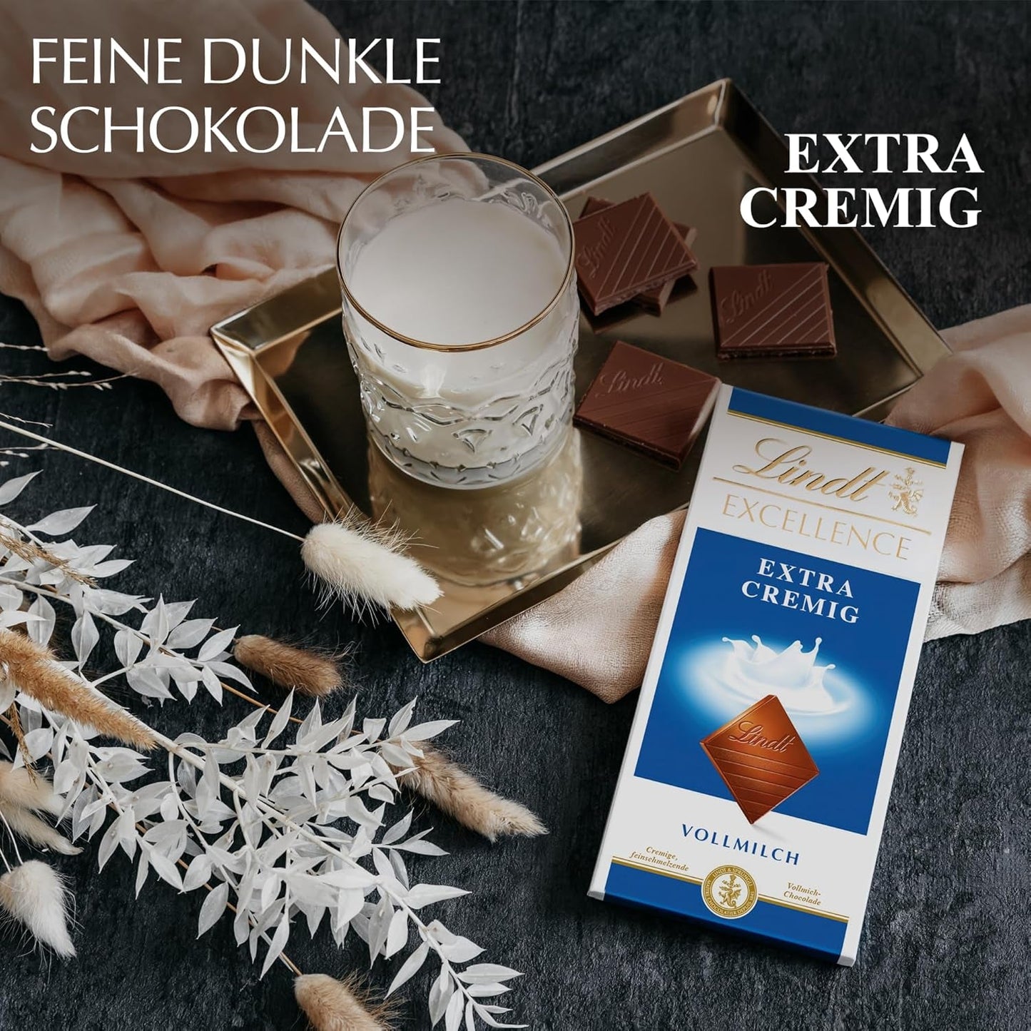 Lindt EXCELLENCE Extra cremige Milchschokolade | Riegel 100g | Feine Premium-Vollmilchschokolade mit cremig-milchigem Geschmack | Intensives und anhaltendes Aroma | Schokoladengeschenk