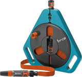 Gardena Original Classic Roll-Fix-Flachschlauch 15m: Preiswerte Schlauchbox mit Wasserschlauch (Ø 12 mm in der Box), automatischem Sicherheitsmechanismus, inkl. Sprühdüse, mit Anschlussvorrichtungen (756-20)