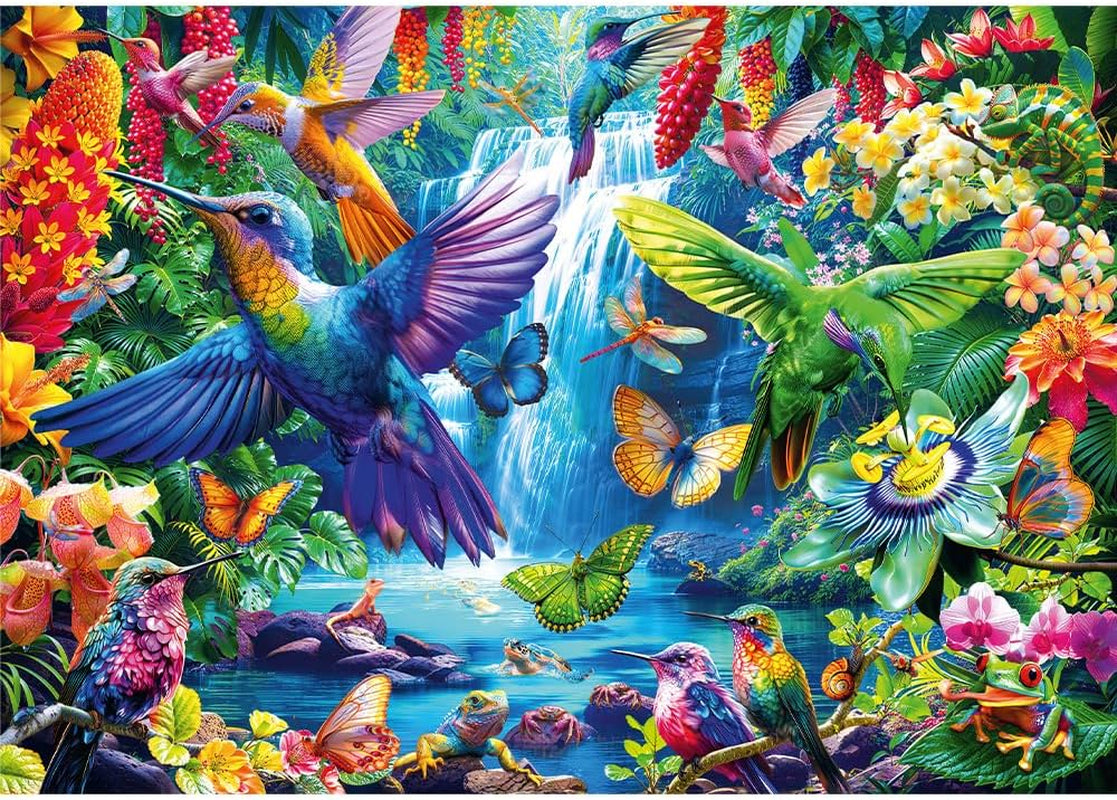 Trefl 10880 Kolibris in den Tropen 1000 Teile – DIY-Vogelpuzzle, kreative Unterhaltung, für Erwachsene und Kinder ab 12 Jahren, mehrfarbiges Puzzle Naty Shop