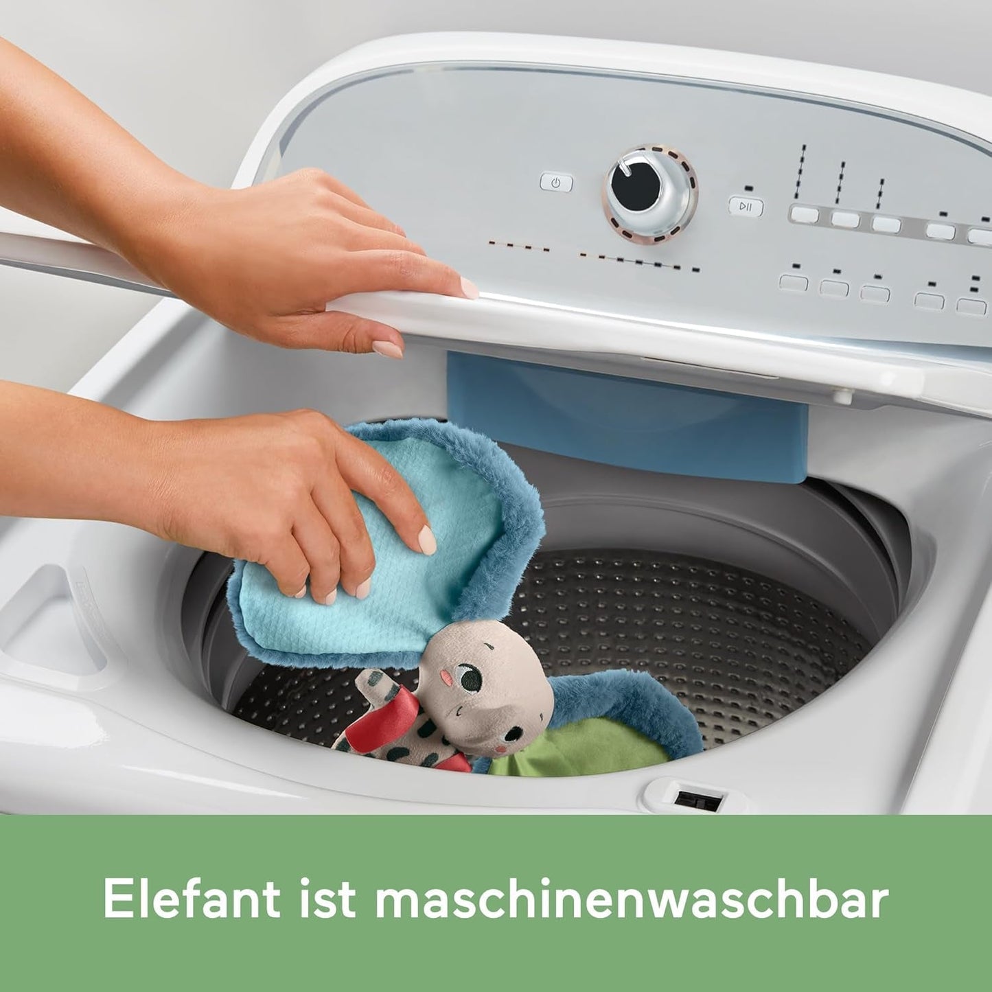 Fisher-Price Giant Ear Elephant – Entzückendes weiches Plüschtier mit extra großen Ohren, aus 90 % recyceltem Kunststoff und FSC-zertifizierter Verpackung, für Babys ab 3 Monaten, HKD63 Bebe Toys Naty Shop