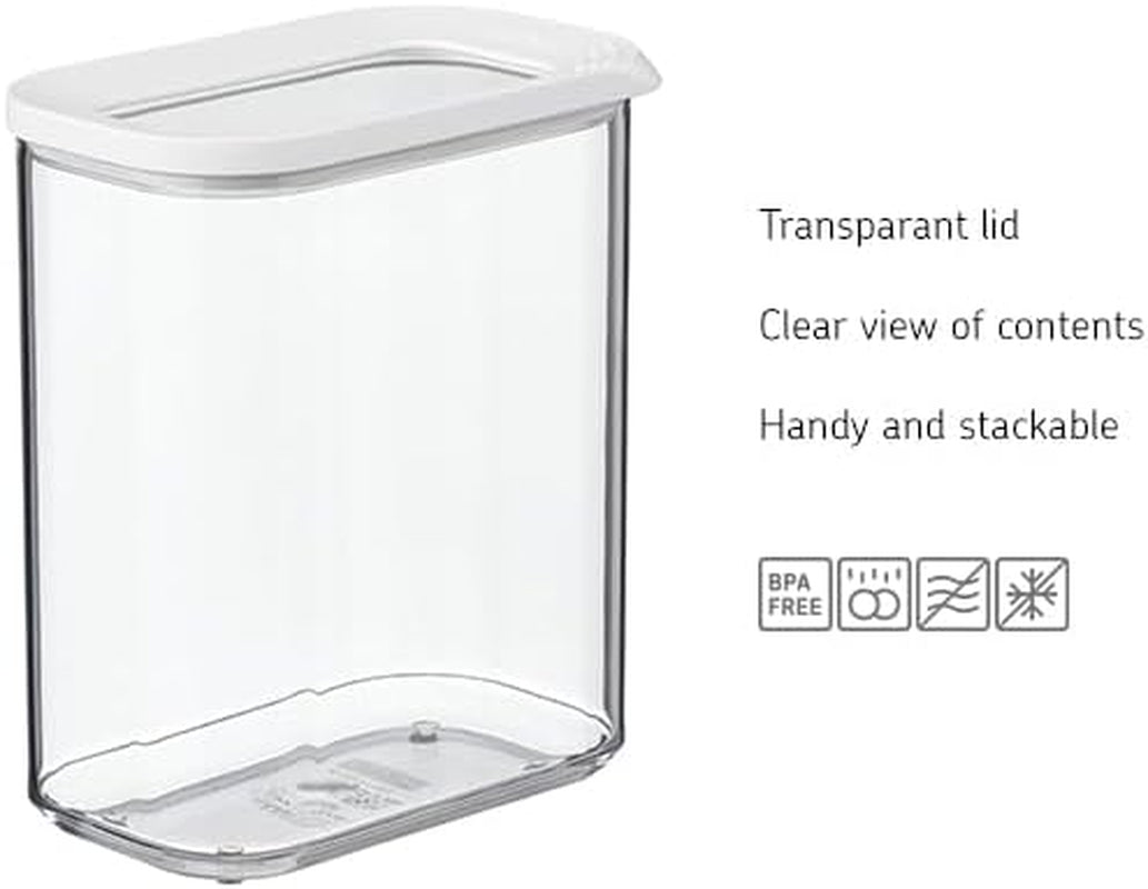 Mepal – Modula XXL Kühlschrank-Aufbewahrungsbox – Lebensmittelbehälter mit Deckel – Küchen-Organizer und Kunststoff-Aufbewahrungsbox – stapelbarer und verschließbarer Kühlschrank-Organizer – 4800 ml – weiße Lebensmittel-Aufbewahrungsboxen Naty Shop