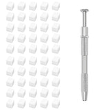 100 Stück Nail Art Schwamm Mit Piercing Zange,Nail Art Zubehör Schwamm Mit Piercing Kugel Aufdreher,Sponge Brush Applikator,Nagelkunst-Rendering-Werkzeuge,Für Gradient Nail Art Patterns Erstellen.