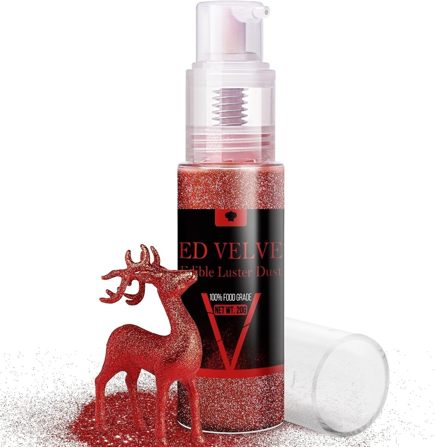 Essbares Glitzerspray-Set – 20 g schillernder Glitzerstaub für Getränke, Champagner, Kuchen – essbare metallische Lebensmittelfarbe für Cocktails, Wein, Likör, Backen, Kuchen