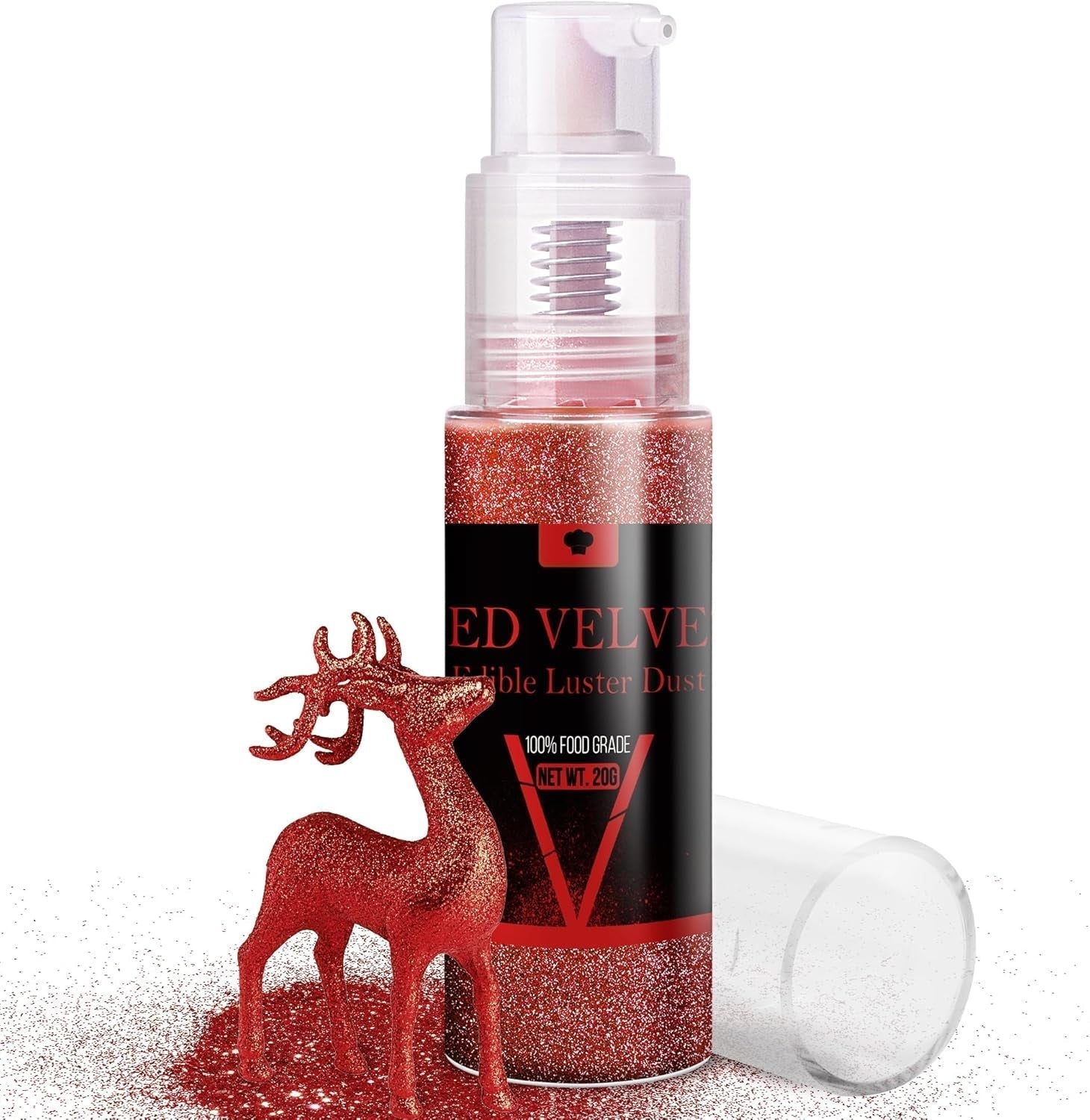 Essbares Glitzerspray-Set – 20 g schillernder Glitzerstaub für Getränke, Champagner, Kuchen – essbare metallische Lebensmittelfarbe für Cocktails, Wein, Likör, Backen, Kuchen