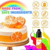 Fettlösliche Schokoladen-Lebensmittelfarbe – Regenbogenfarben, ölbasierte Lebensmittelfarbe für Fondant, Kuchendekoration, Backen – flüssige Lebensmittelfarbe für Kakaobutter, Buttercreme – je 12 g