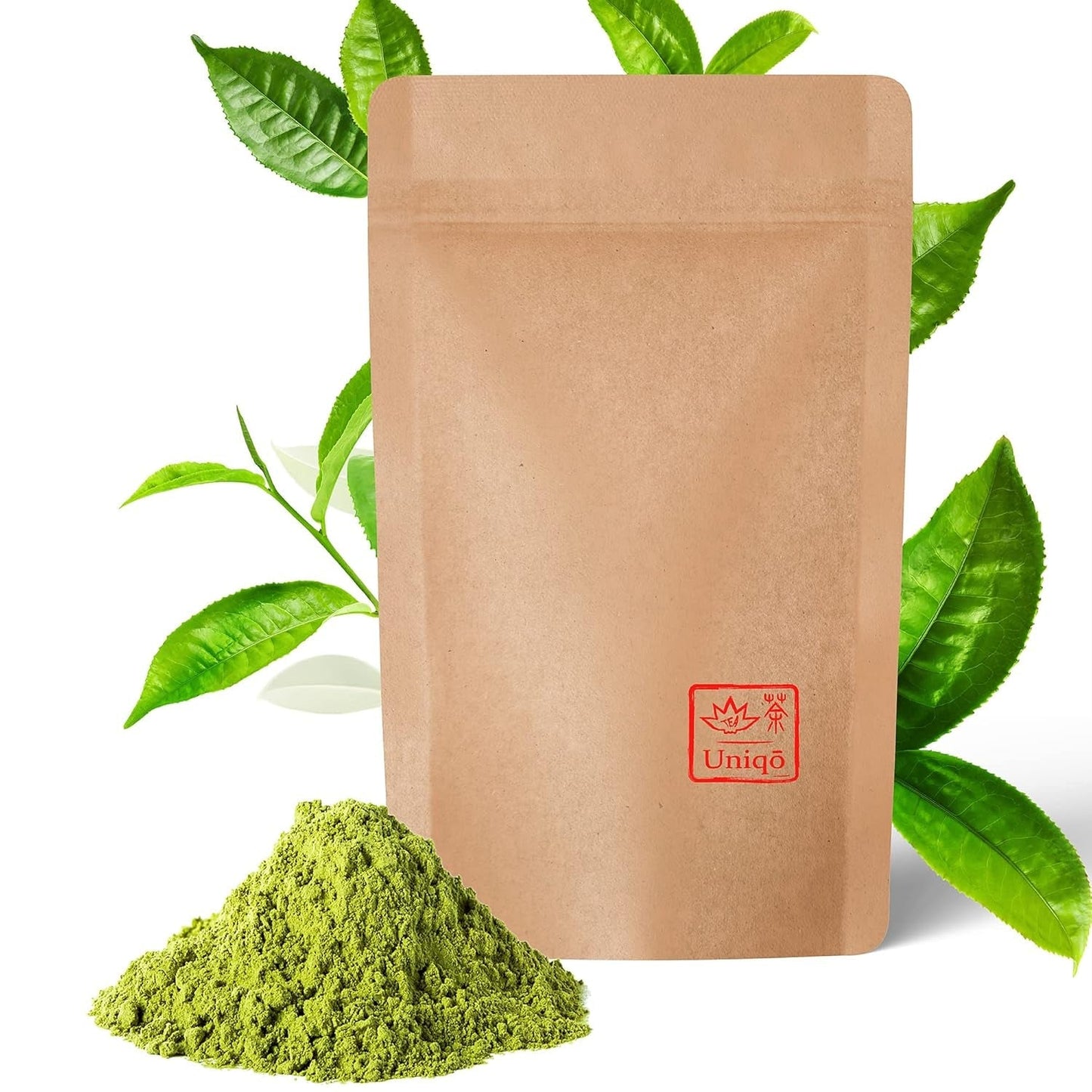 Uniqo Matcha-Teepulver 200 g in nachfüllbarer ökologischer Verpackung