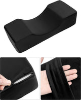 QWORK® Wimpernkissen, U-förmiges Beauty-Make-up-Kissen, ergonomisches Wimpernkissen zur Verlängerung, Memory-Schaum-Wimpernkissen für den Heimgebrauch im Schönheitssalon (schwarz) Zervikale orthopädische Kissen Naty Shop