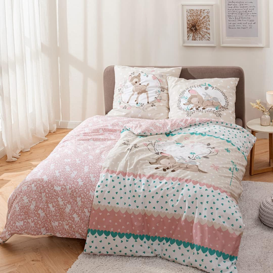 Bettwäsche für Mädchen, Bambi, 100 % Baumwolle. Bettwäsche – Kinder Naty Shop