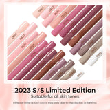 Modelones 35-teiliges Gel-Nagellack-Set, UV-Nagellack-Set mit 48-W-Lampe, Nude-Braun-Weiß-Rosa-Gel-Nagellack-Set, UV-Gel-Nagellack-Set mit Top Coat Base, Nagelstudio-Set