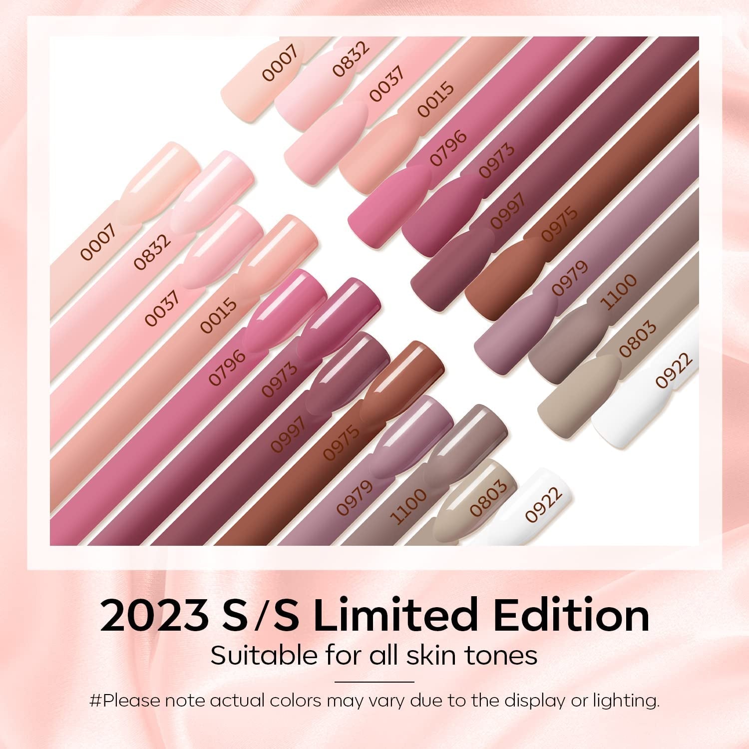 Modelones 35-teiliges Gel-Nagellack-Set, UV-Nagellack-Set mit 48-W-Lampe, Nude-Braun-Weiß-Rosa-Gel-Nagellack-Set, UV-Gel-Nagellack-Set mit Top Coat Base, Nagelstudio-Set