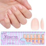 Btartbox Extra kurze weiche Gel-Nägel, vollständige Abdeckung, kurze Mandel-Nagelspitzen, 160 Stück, vorgefertigte XCOATTIPS künstliche Nägel, kurze Mandel-Nagelspitzen für Nagelverlängerungen