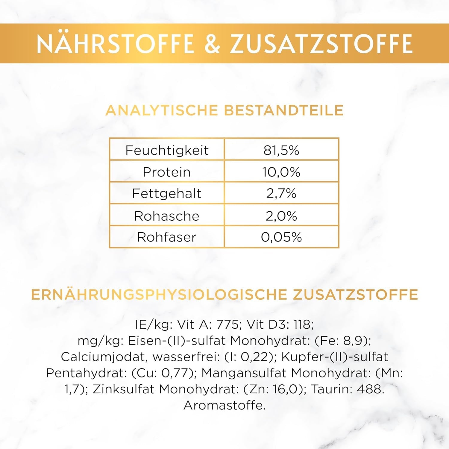 Gourmet Gold Fine Composition Nassfutter für Katzen mit Rind und Huhn, 12er Pack (12 x 85g)