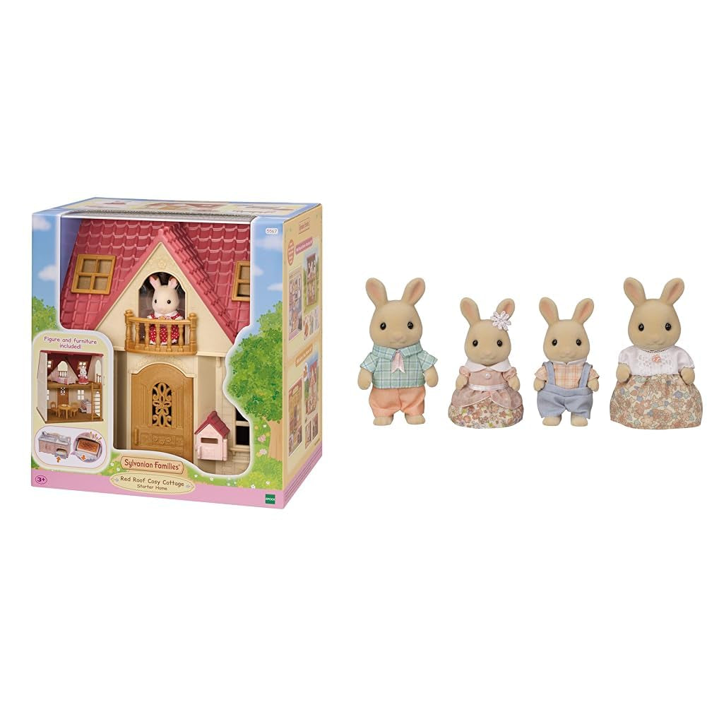 L5567 NEU Starterhaus, mehrfarbig L5706 Milchhasenfamilie – Puppenhausfiguren