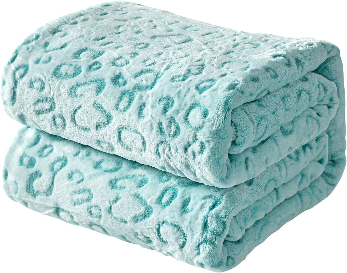 FY FIBER HOUSE Flanell-Fleece-Überwurf, Mikrofaserdecke mit 3D-Gepardendruck, 228 x 274 cm, lila Steppdecken und Steppdecken Naty Shop Blau 50 "X60"