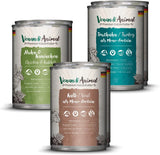 Venandi Animal Premium Nassfutter für Katzen, Probierpaket II, Huhn + Kaninchen, Kalb, Truthahn, 6 x 400 g, getreidefrei und naturbelassen, 2,4 kg