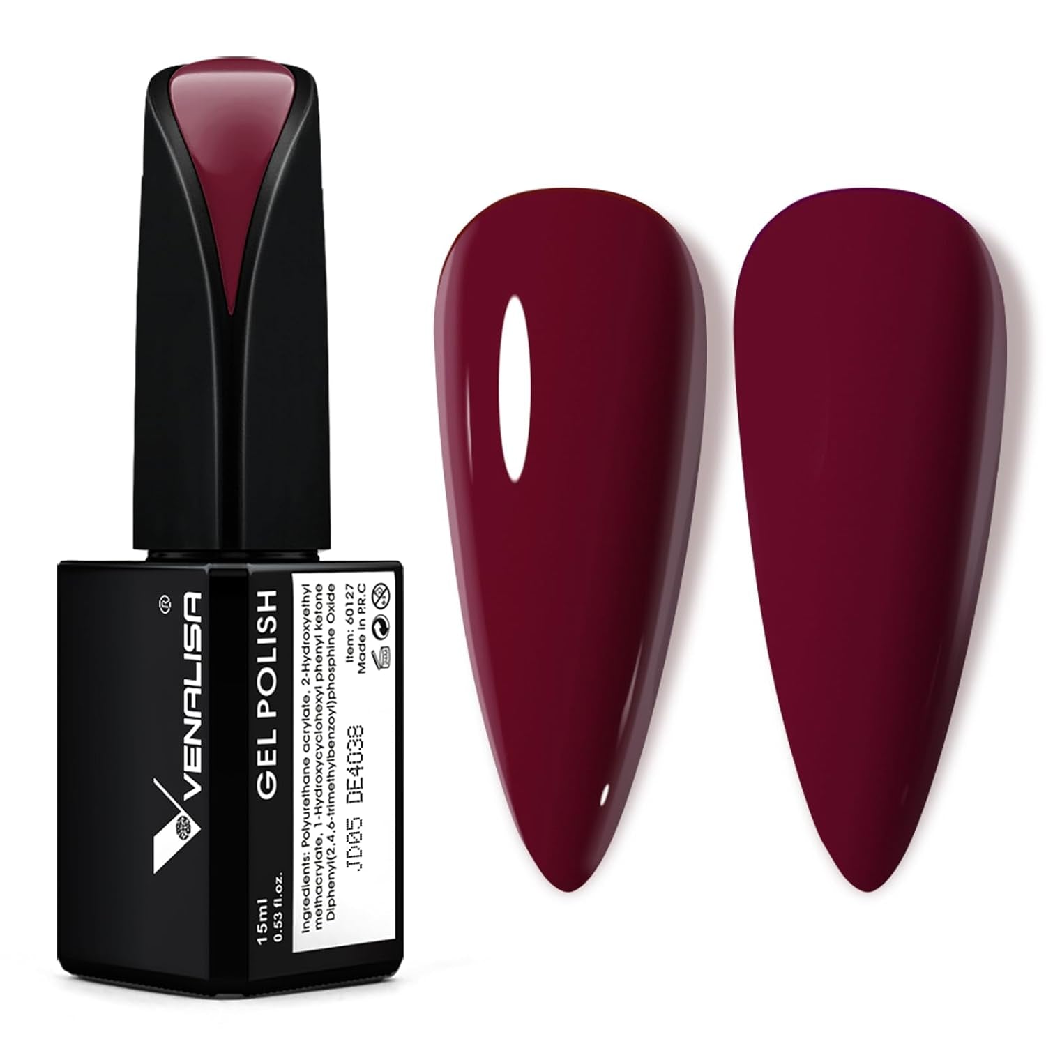 VENALISA Korallenorange UV-Nagellack, 15 ml, Gel-Nagellack für UV-Nagellampe, transparente Korallenorange-Gel-Nagellackmodelle für DIY-Nageldesign