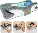 IDEA Pillow Memory-Schaum-Kissen, ergonomisches Kissen, orthopädisches Kissen für Nackenschmerzen, Schlafkissen für seitliche Rücken- und Bauchschmerzen, Nackenkissen, Anti-Schnarch-Kissen für Erwachsene, orthopädische Halskissen, Naty Shop Standardtitel