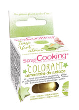 Scrapcooking – Limettengrüne Lebensmittelfarbe – Essbares Glitzerpulver für Oberflächen – Für Kuchen, Kekse, Makronen, Schokolade und Fudge – Limettengrün – 4087