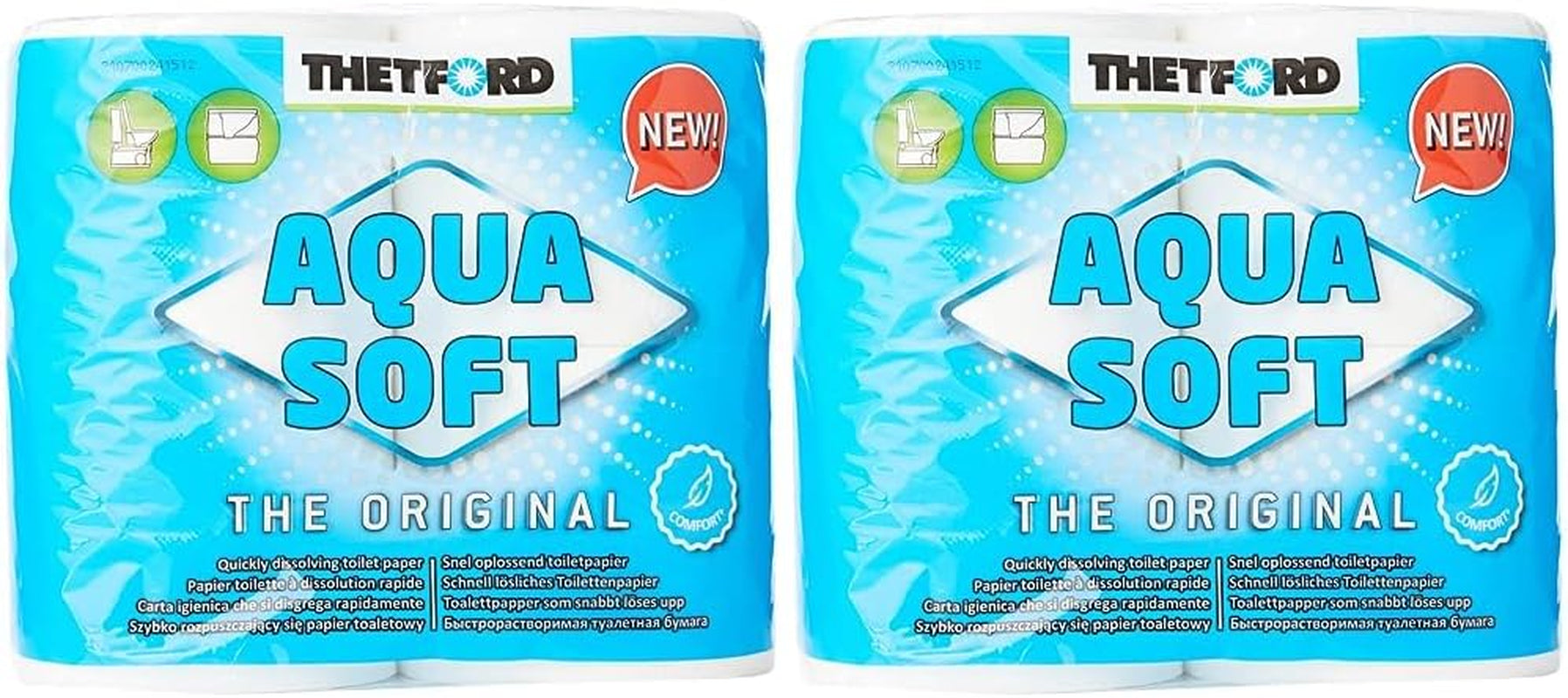 Aqua Soft Toilettenpapier, tragbares Toilettenpapier, 4 Rollen/Flaschen, Camping-Toiletten, Outdoor-Camping-Toilettenpapier