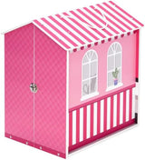 Teamson Kids – Dreamland City Café Puppenhaus 30 cm – Rosa/Weiß/Schwarz