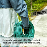 30 Meter langer, verstärkter PVC-Gartenwasserschlauch