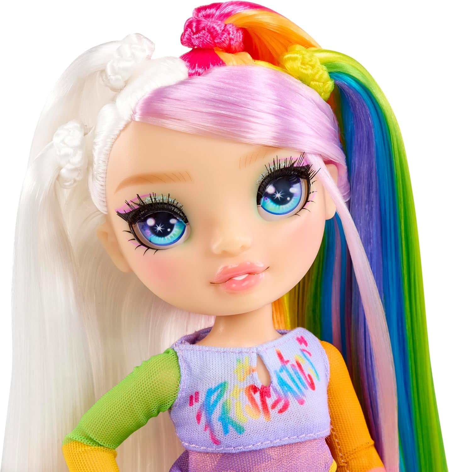 Rainbow High Junior High Rockband – Amaya, Regenbogenfarben – 23 cm große Modepuppe mit Tastatur, anpassbar mit Aufklebern, beweglich, süßes Spielzeug für Kinder ab 4 Jahren