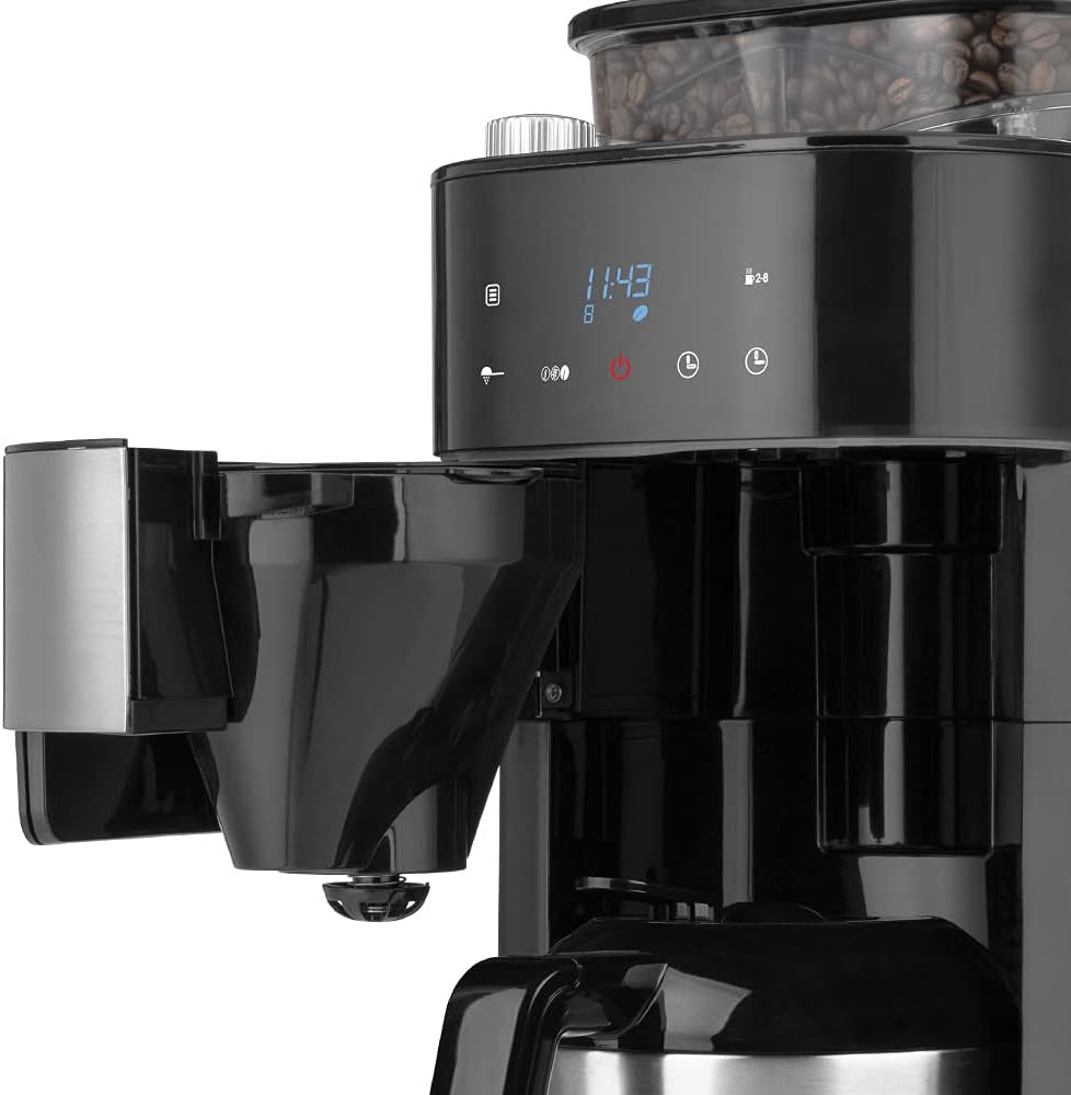 GASTROBACK Grind & Brew Pro Thermo-Espressomaschine, Silber, Schwarz