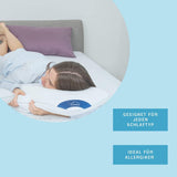 Genius Eazzzy Schaumstoffkissen 40X80 cm Höhe 10 cm – Nackenstützkissen mit 2 Härtegraden + kühlendem Gelschaum – Schlafkissen für Seiten-, Rücken- und Bauchschläfer gegen Nackenschmerzen, Polyester Naty Shop Standardkissen