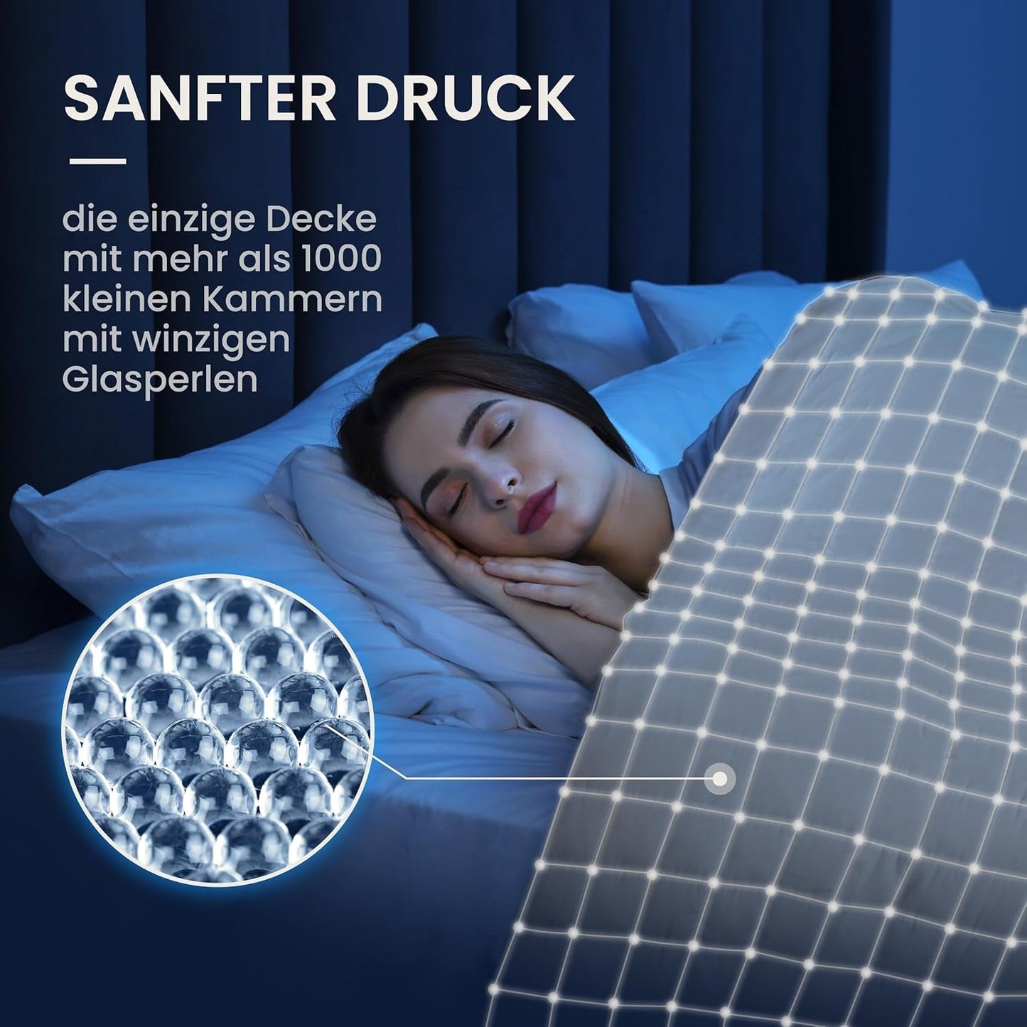 7 kg Therapiedecke I 135X200Cm I Für erholsamen Schlaf I Hochwertige Gewichtsdecke aus atmungsaktiver Baumwolle I Stressabbauend und therapeutisch – Inklusive Packbox mit Tragegriff Betten und Decken Besuche den mÃ¼d-Store