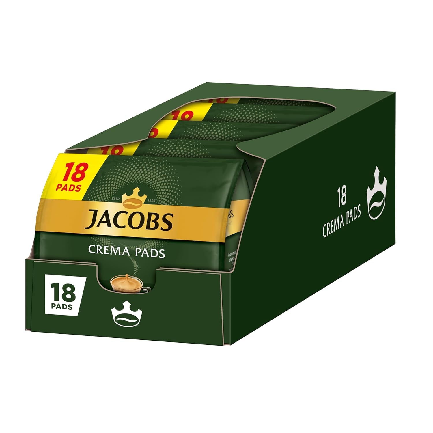 Jacobs Pads Cream, Senseo-kompatible Pads, 5 x 18 Getränke, 90 Kaffeepads