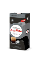 Gimoka Kaffeekapseln Espresso Ristretto, Intensität 11/13-100 Kapsel aus Aluminium – kompatibel mit Nespresso* Haushalts-Espressomaschinen – 100 Stück (10 x 10 Getränke) – hergestellt in Italien