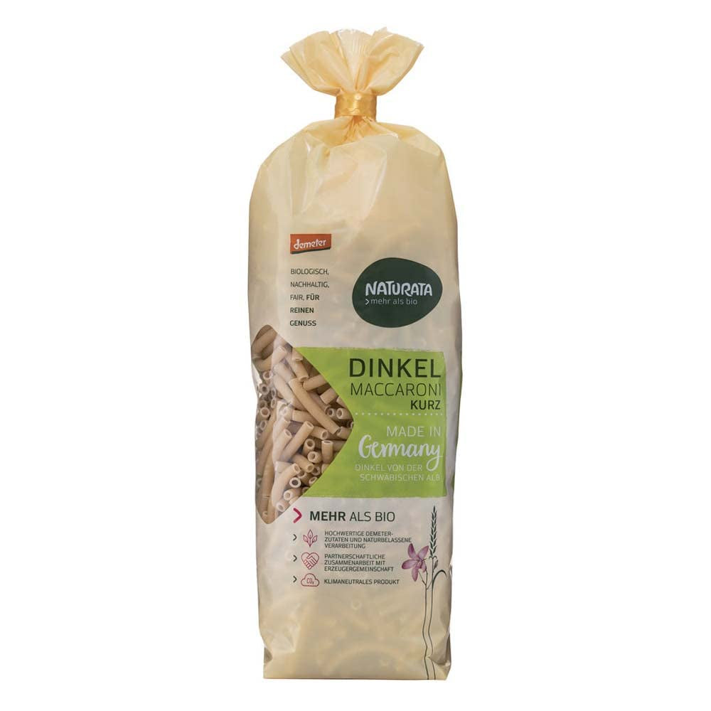 Bio kurze Makkaroni, heller Dinkel (1 x 500g)
