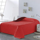 PETTI Artigiani Italiani – Einzelbettbezug, doppelseitige Bettdecke, Federkerndecke, Mitternachtsblau, Weiß, 100 % Made in Italy. Steppdecken und Steppdecken Naty Shop Bordeaux Bettgröße 100 (170 x 260 cm)